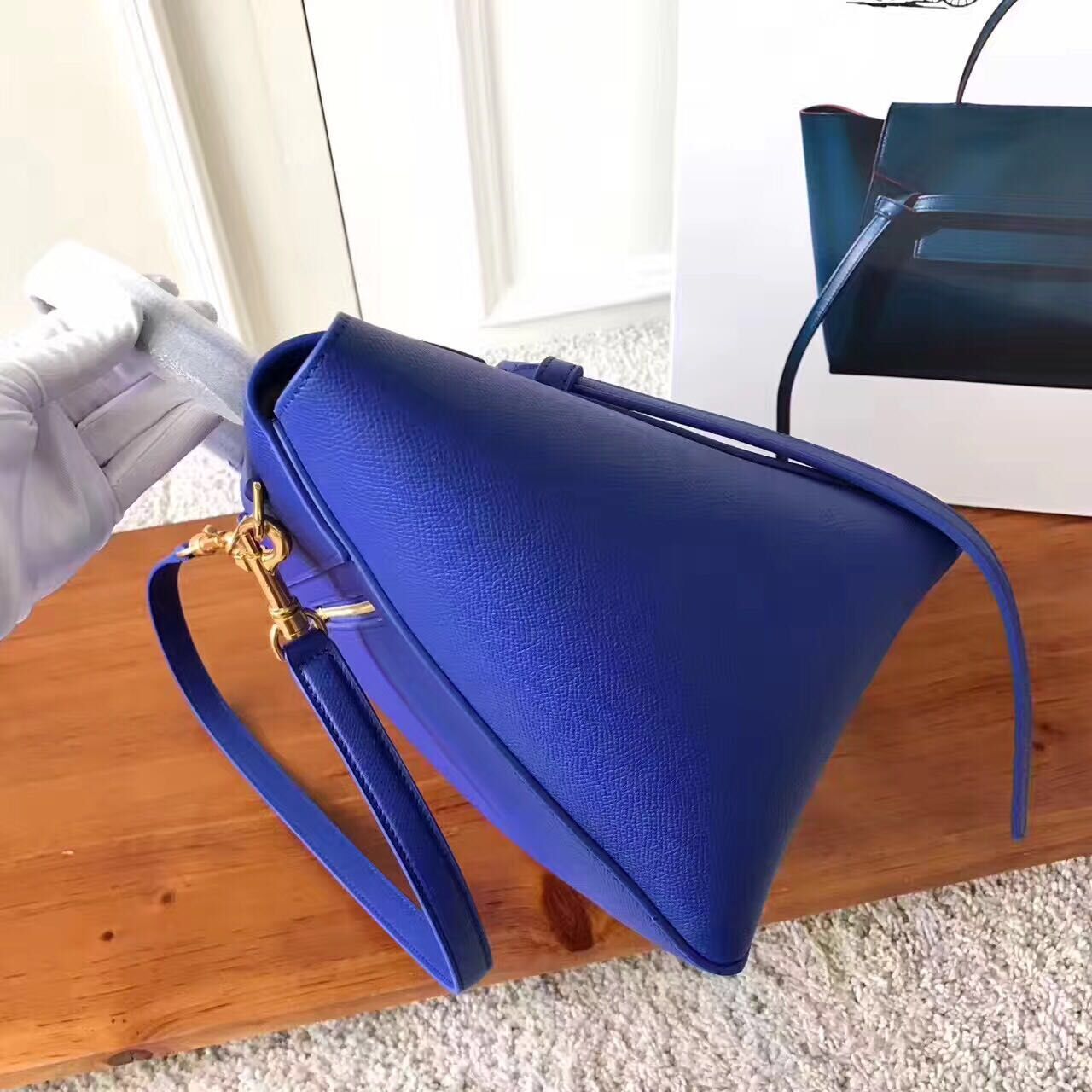 Celine Belt Bag Original Leather C98312 Blue Celine Belt Bag Original Leather C98312 Blue