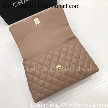 Chanel Classic Red Top Handle Bag Apricot Original Leather A92991 Gold Chanel Classic Red Top Handle Bag Apricot Original Leather A92991 Gold