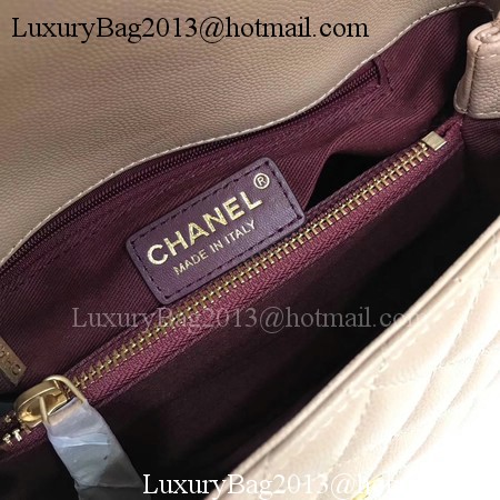 Chanel Classic Red Top Handle Bag Apricot Original Leather A92991 Gold Chanel Classic Red Top Handle Bag Apricot Original Leather A92991 Gold