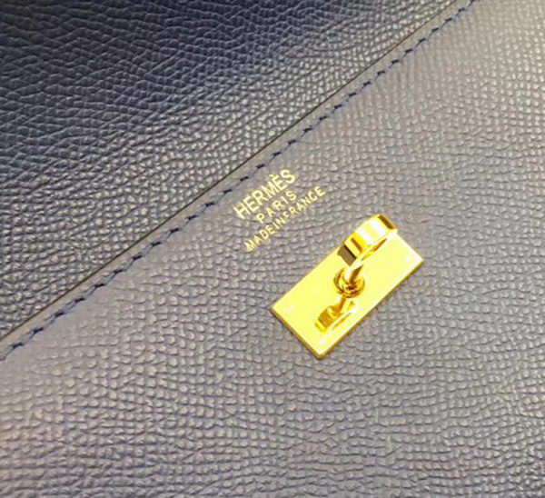 Hermes Kelly Epsom Leather Wallet H4086 Blue Hermes Kelly Epsom Leather Wallet H4086 Blue