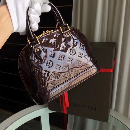 Louis Vuitton Monogram Vernis Alma BB M91606 Brown Louis Vuitton Monogram Vernis Alma BB M91606 Brown