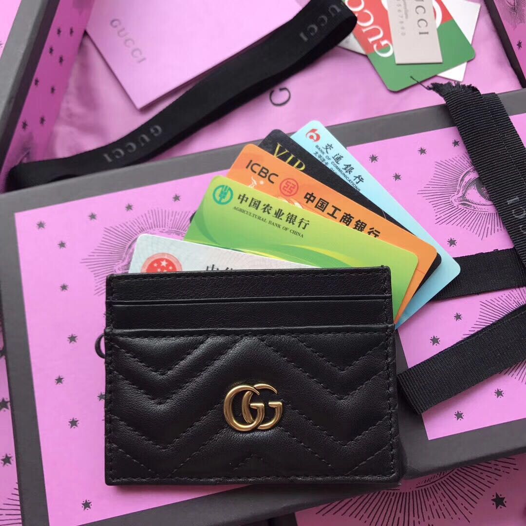 Gucci Leather Card Case 499360 Black Gucci Leather Card Case 499360 Black