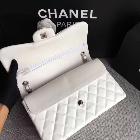 Chanel Classic Flap Bag Original Leather A1113 White Chanel Classic Flap Bag Original Leather A1113 White