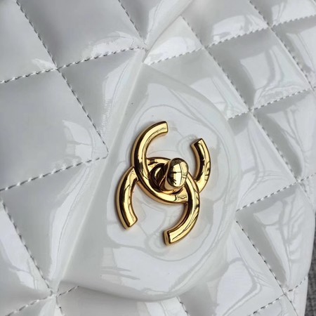 Chanel Classic Flap Bag Original Leather A1113 White Chanel Classic Flap Bag Original Leather A1113 White