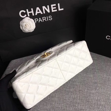 Chanel Classic Flap Bag Original Leather A1113 White Chanel Classic Flap Bag Original Leather A1113 White