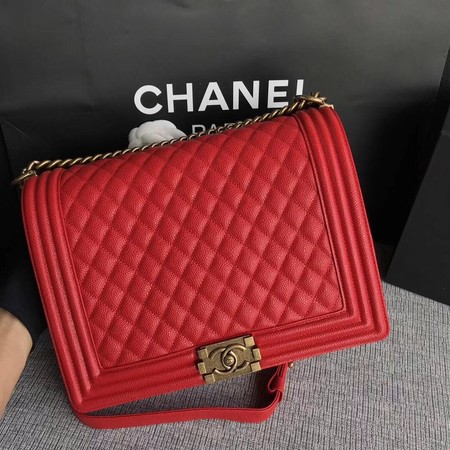 Boy Chanel Flap Shoulder Bag Red Original Cannage Pattern A67087 Gold Boy Chanel Flap Shoulder Bag Red Original Cannage Pattern A67087 Gold