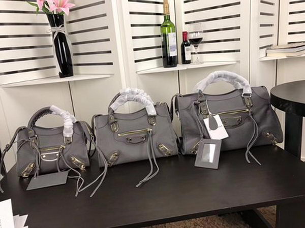 Balenciaga Giant City Gold Studs Handbag B084335 Grey Balenciaga Giant City Gold Studs Handbag B084335 Grey