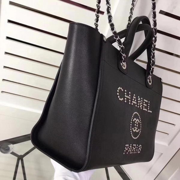 Chanel Tote Bag Calfskin Leather CHA3627 Black Chanel Tote Bag Calfskin Leather CHA3627 Black