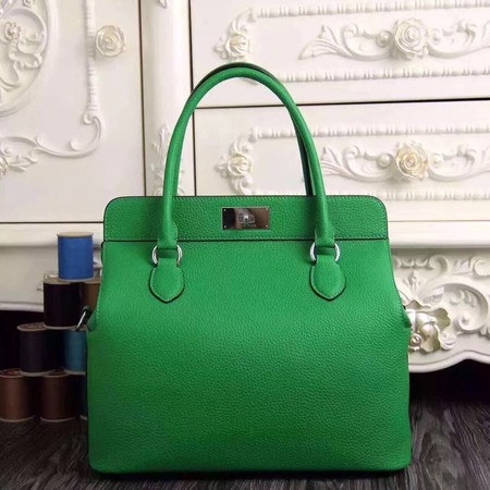 Hermes Toolbox Bag Original Togo Leather H3259 Green Hermes Toolbox Bag Original Togo Leather H3259 Green