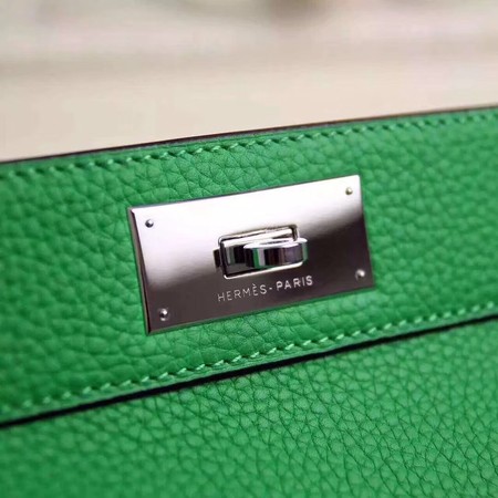 Hermes Toolbox Bag Original Togo Leather H3259 Green Hermes Toolbox Bag Original Togo Leather H3259 Green