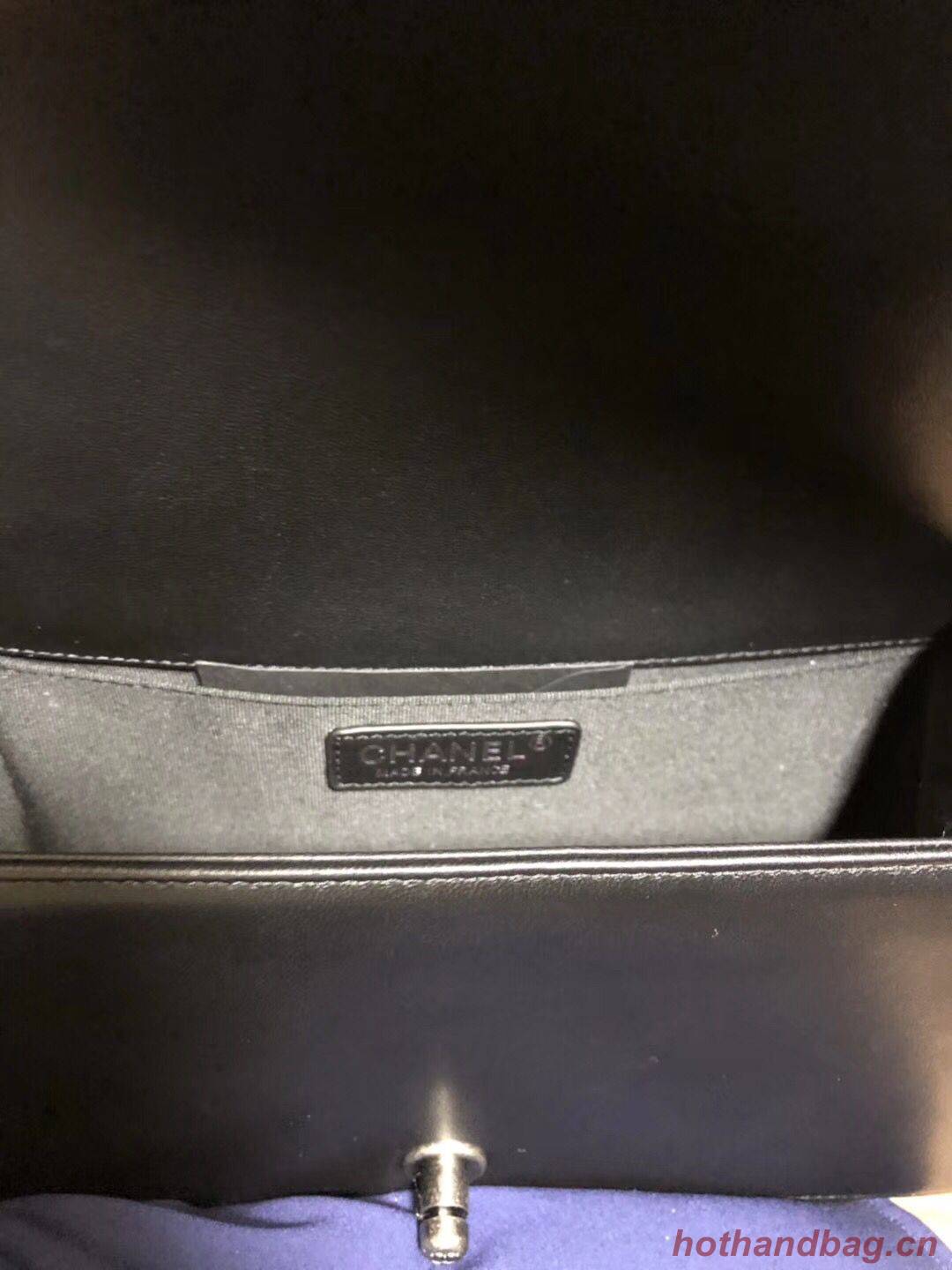 Chanel Boy Flap Original Sheepskin Leather Shoulder Black Bag A67086 Silver Chanel Boy Flap Original Sheepskin Leather Shoulder Black Bag A67086 Silver