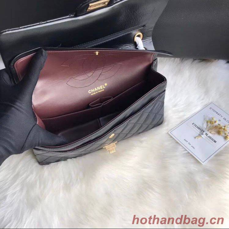 Chanel Original Leather Black Bag CC7867 Gold Chanel Original Leather Black Bag CC7867 Gold