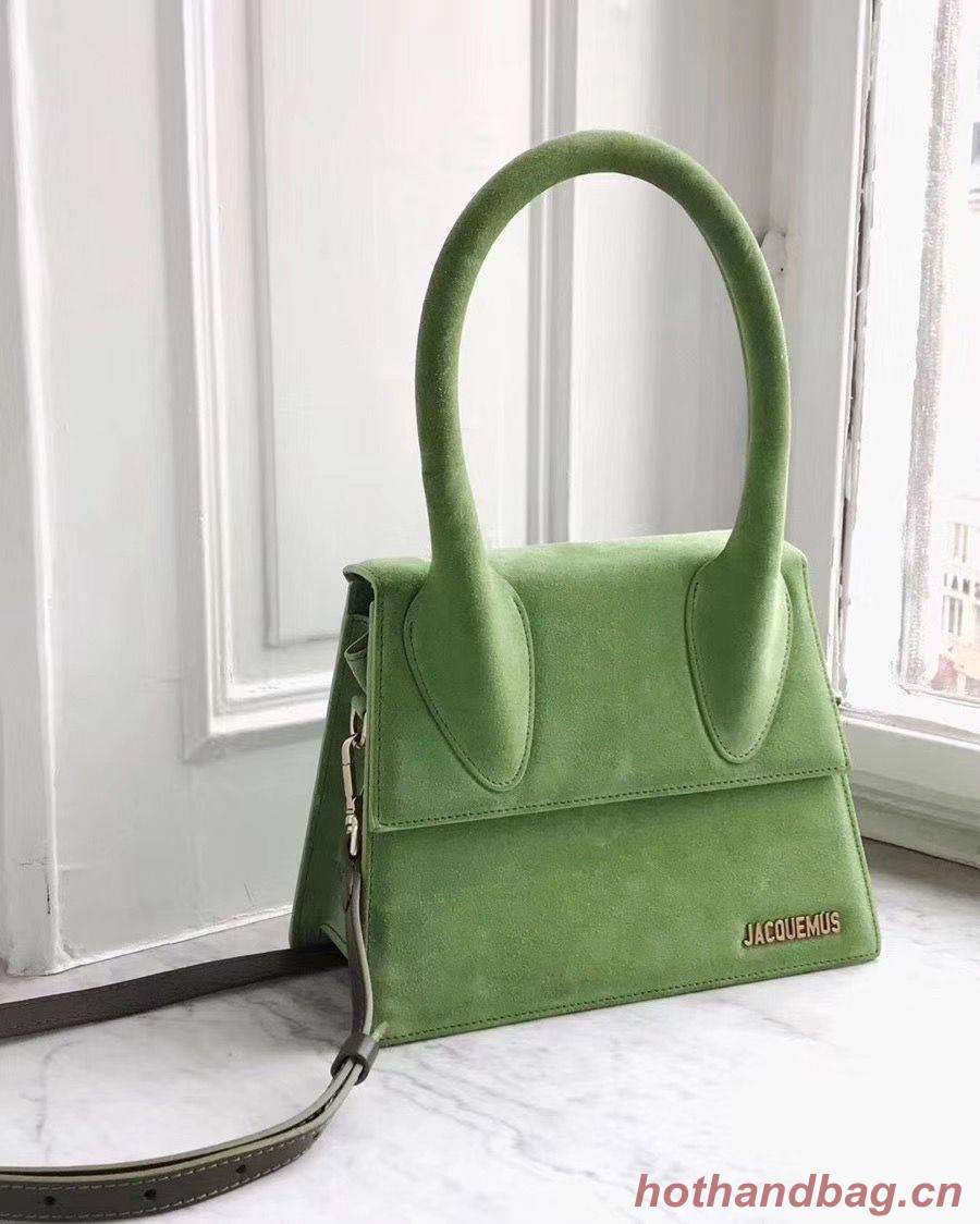 Jacquemus Original Velvet Leather Top Handle Bag J76235 Green Jacquemus Original Velvet Leather Top Handle Bag J76235 Green