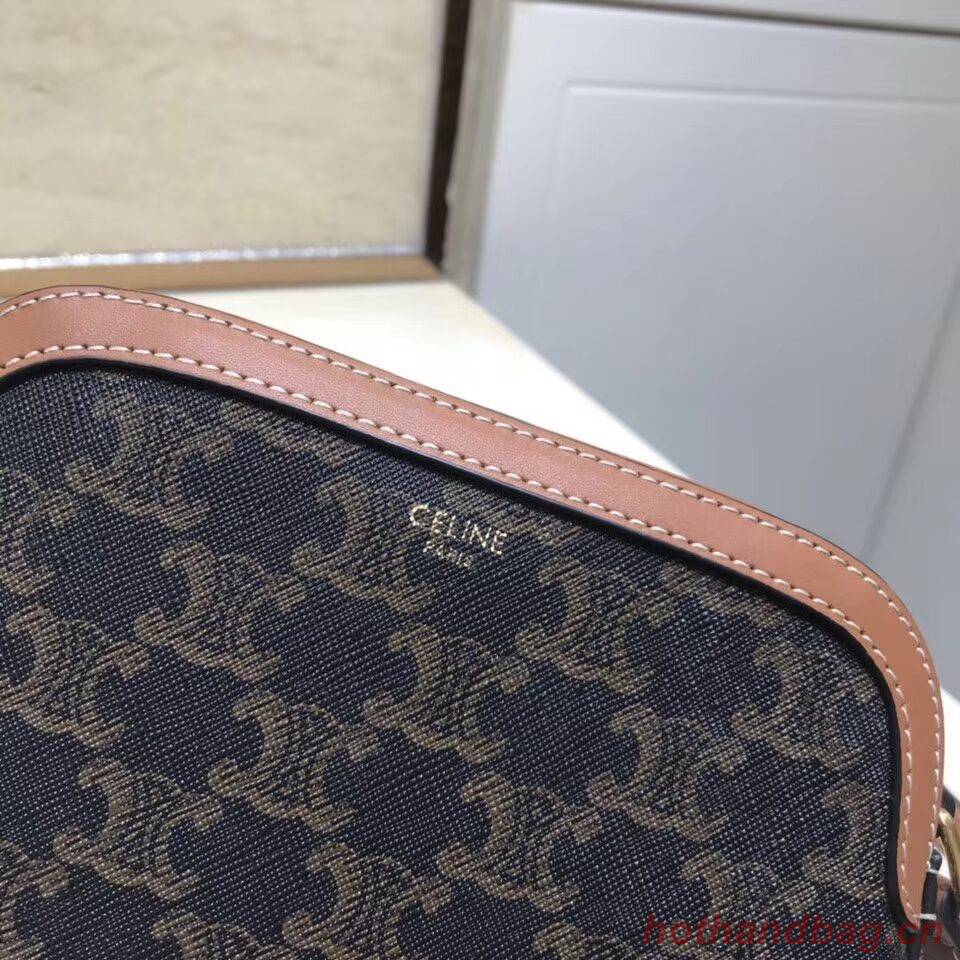 Celine SMALL CAMERA BAG IN TRIOMPHE CANVAS 191522 tan Celine SMALL CAMERA BAG IN TRIOMPHE CANVAS 191522 tan