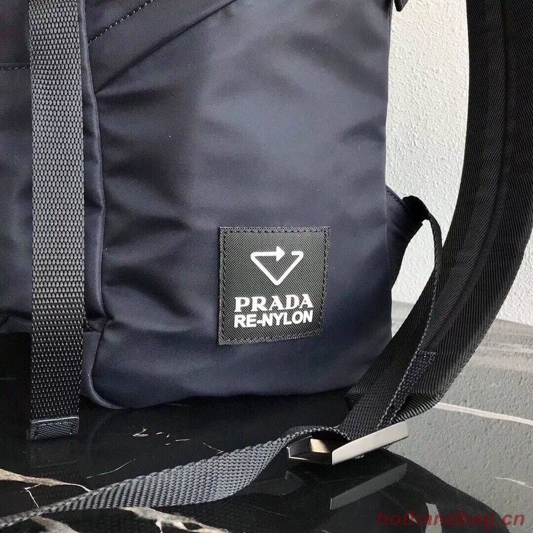 Prada Re-Nylon backpack 2VZ135 black&green Prada Re-Nylon backpack 2VZ135 black&green
