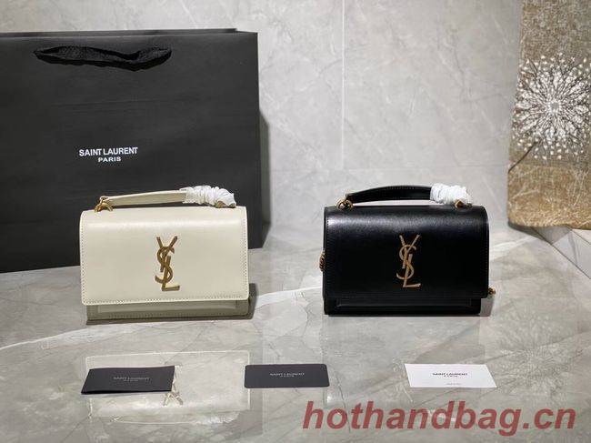 Yves Saint Laurent Calfskin Leather Shoulder Bag Y533036 White&gold-Tone Metal Yves Saint Laurent Calfskin Leather Shoulder Bag Y533036 White&gold-Tone Metal