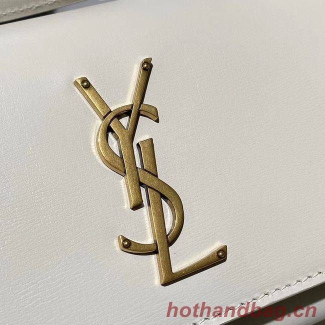 Yves Saint Laurent Calfskin Leather Shoulder Bag Y533036 White&gold-Tone Metal Yves Saint Laurent Calfskin Leather Shoulder Bag Y533036 White&gold-Tone Metal