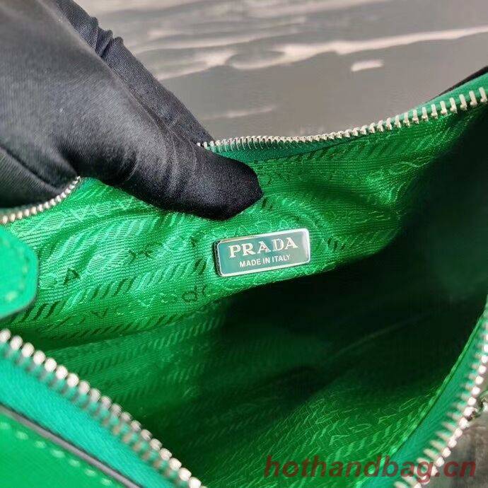 Prada Saffiano leather mini shoulder bag 2BH204 green Prada Saffiano leather mini shoulder bag 2BH204 green