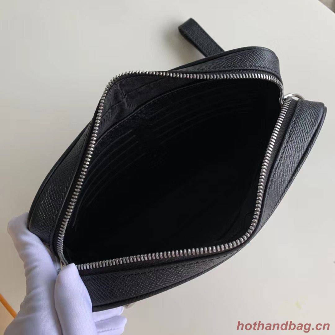 Louis Vuitton Original Taiga Leather Pochette Kasai Handle Bag M30441 Black Louis Vuitton Original Taiga Leather Pochette Kasai Handle Bag M30441 Black