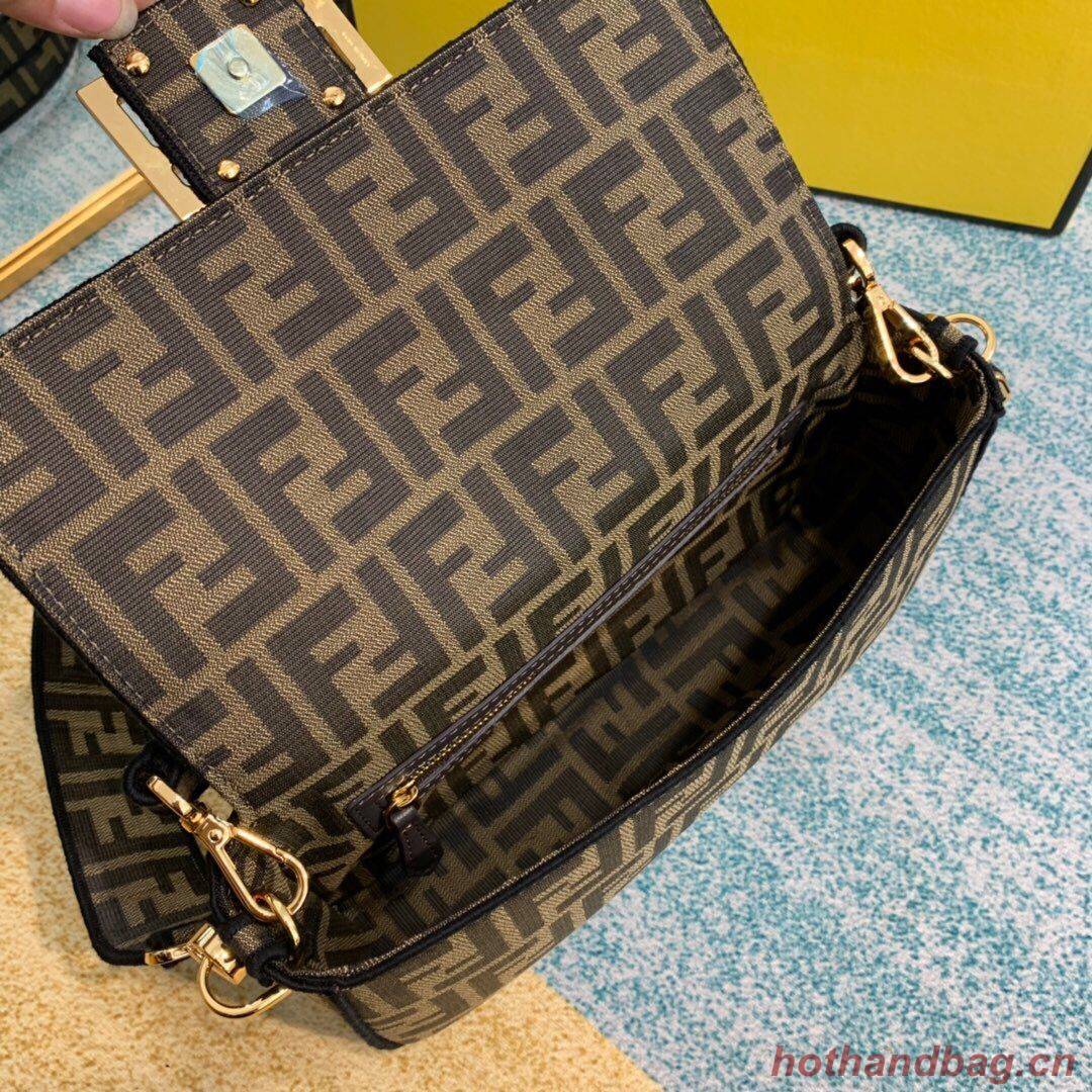 FENDI fabric bag 8BR601 brown FENDI fabric bag 8BR601 brown