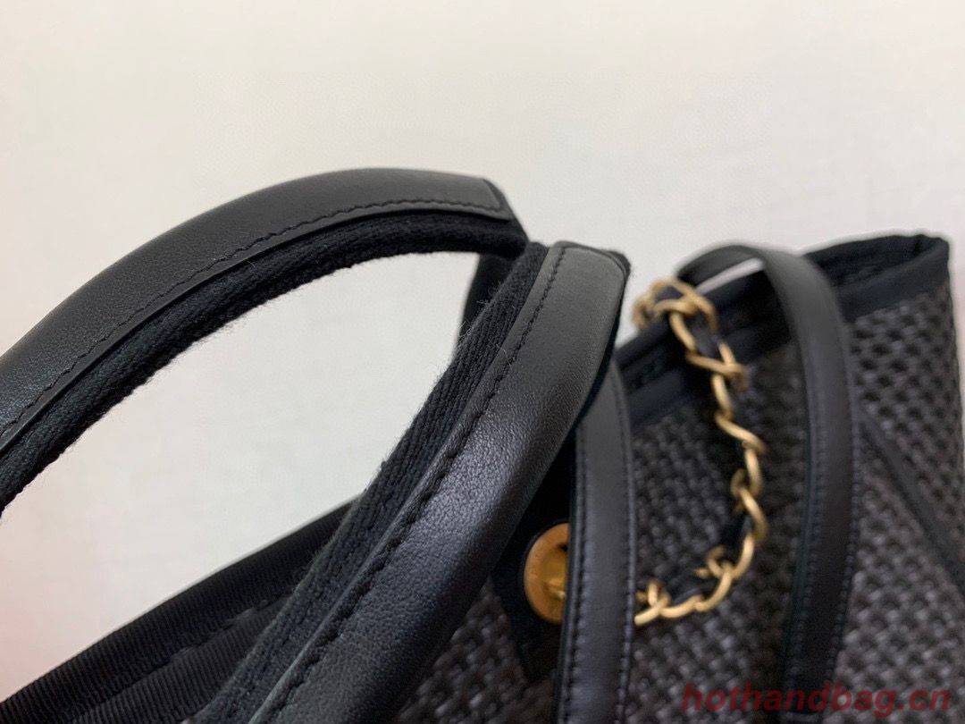Chanel Large Weave Shopping Bag A66942 Black Chanel Large Weave Shopping Bag A66942 Black