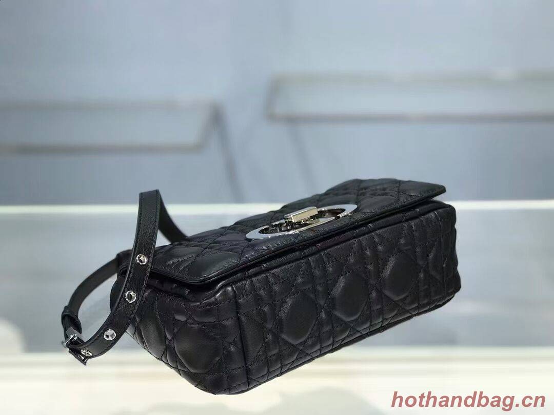 Dior SMALL DIOR CARO BAG Soft Cannage Calfskin M9241 Black Dior SMALL DIOR CARO BAG Soft Cannage Calfskin M9241 Black