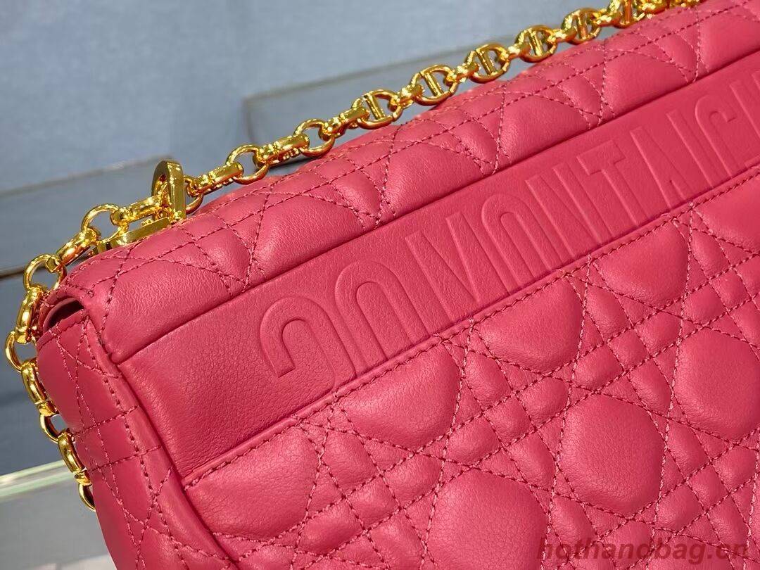 LARGE DIOR CARO BAG Soft Cannage Calfskin M9243U rose LARGE DIOR CARO BAG Soft Cannage Calfskin M9243U rose