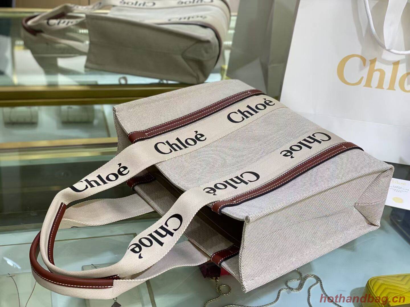 Chloe Cloth & leather 6C026 brown Chloe Cloth & leather 6C026 brown