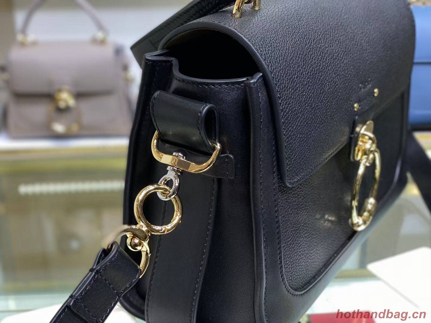 Chloe Original Calfskin Leather Bag C1142L Black Chloe Original Calfskin Leather Bag C1142L Black