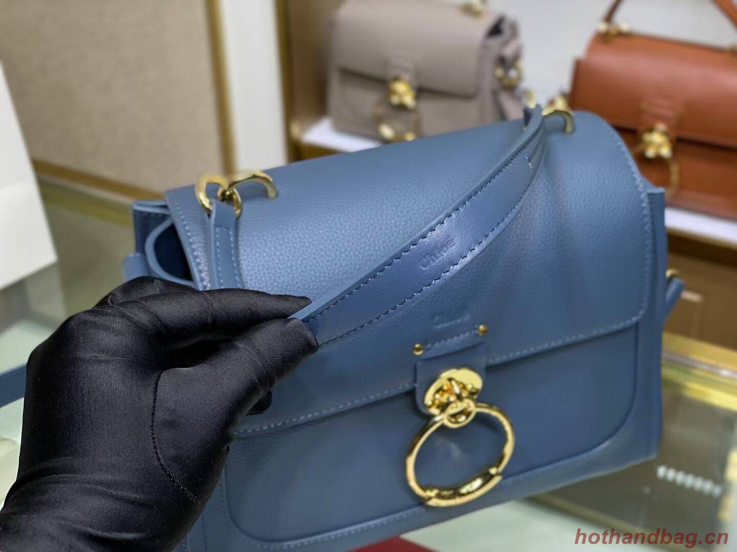Chloe Original Calfskin Leather Bag C1142L blue Chloe Original Calfskin Leather Bag C1142L blue
