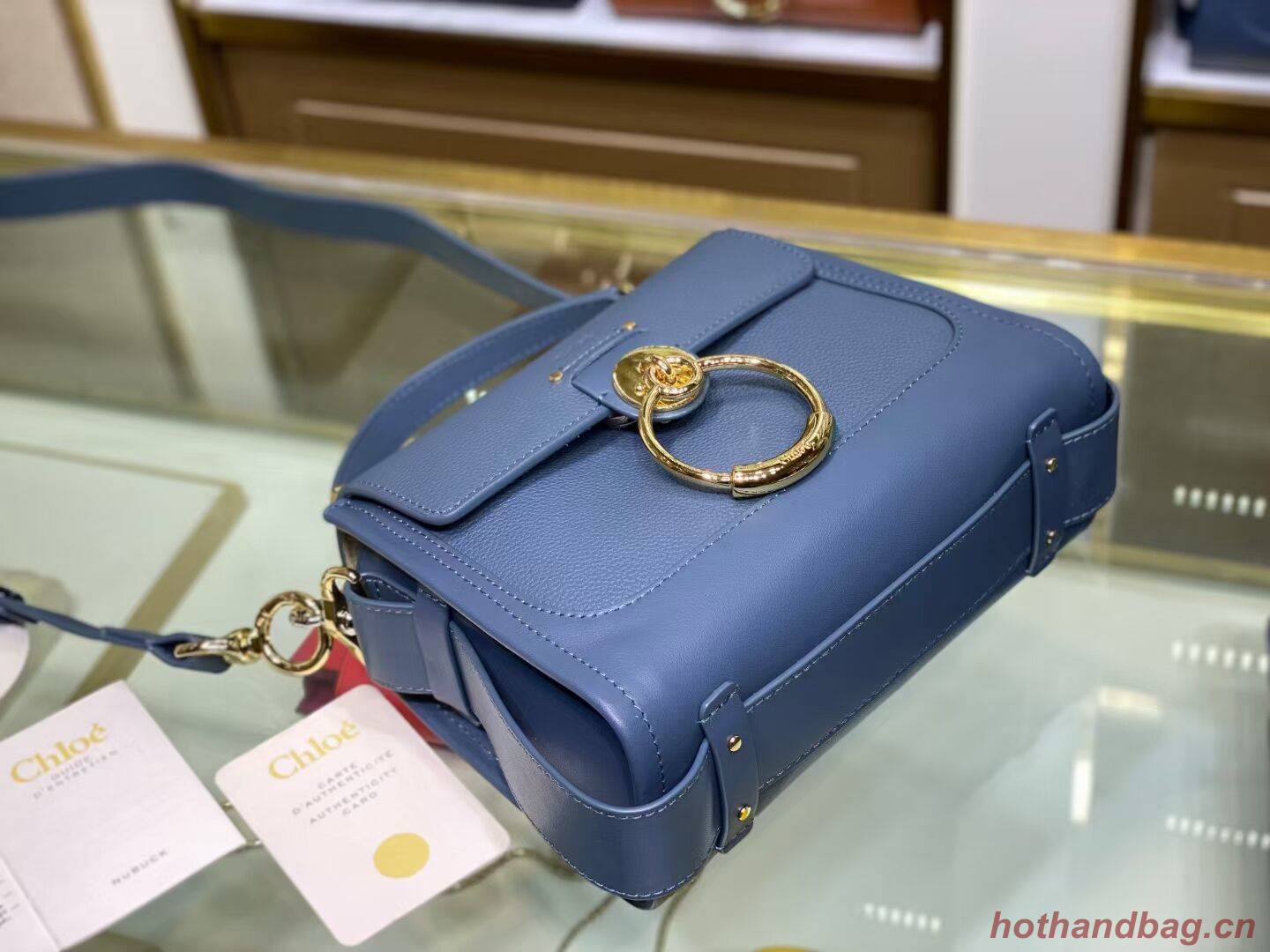 Chloe Original Calfskin Leather Bag C1143S blue Chloe Original Calfskin Leather Bag C1143S blue