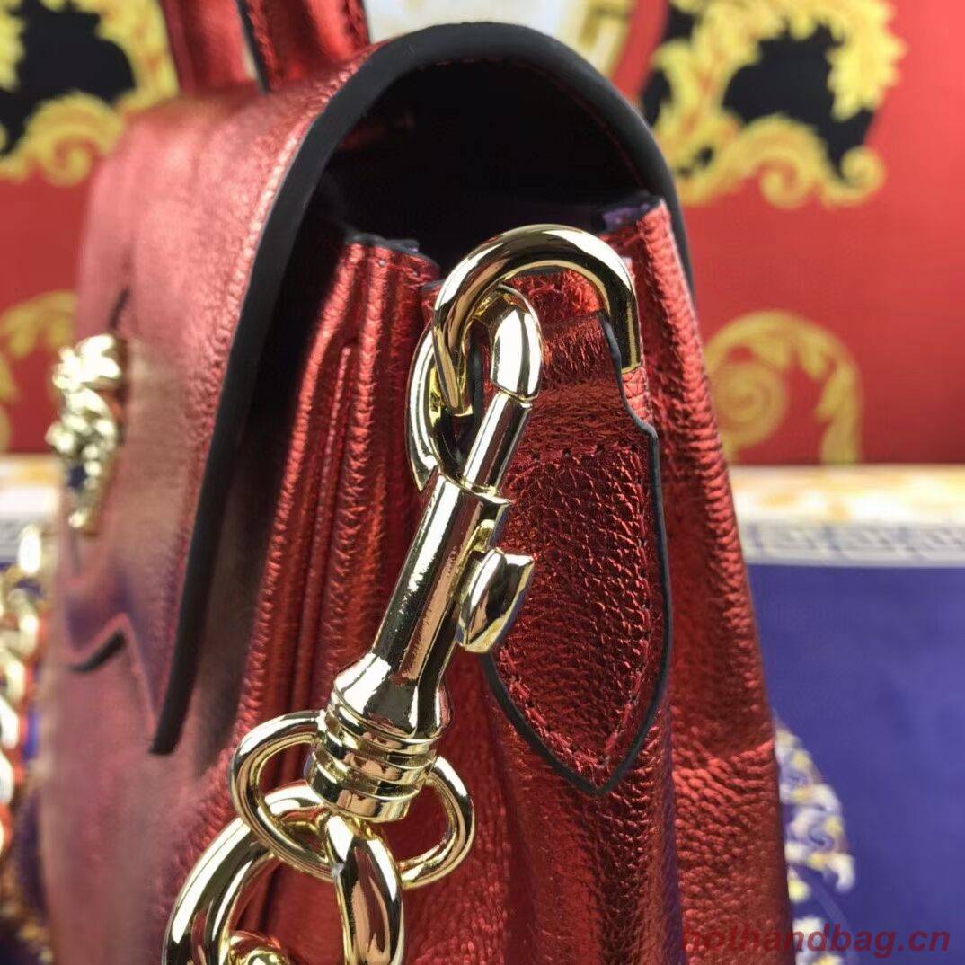 Versace Original medium Calfskin Leather Bag FS1041 red Versace Original medium Calfskin Leather Bag FS1041 red