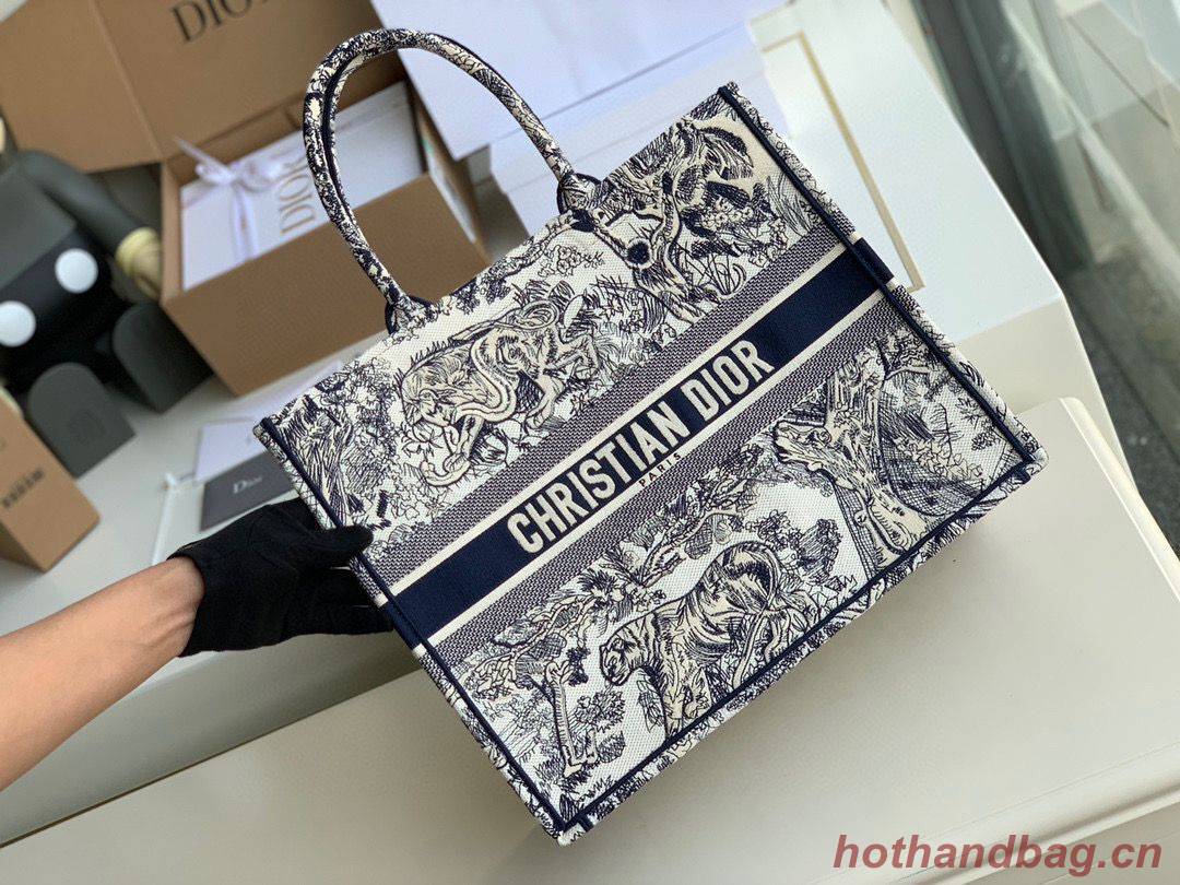 DIOR BOOK TOTE BAG TOILE DE JOUY M1286ZT Customized Name DIOR BOOK TOTE BAG TOILE DE JOUY M1286ZT Customized Name