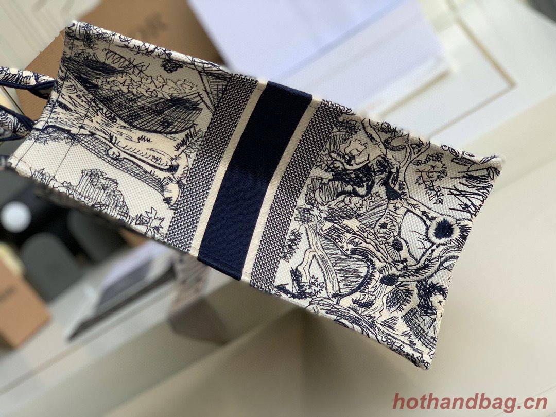 DIOR BOOK TOTE BAG TOILE DE JOUY M1286ZT Customized Name DIOR BOOK TOTE BAG TOILE DE JOUY M1286ZT Customized Name