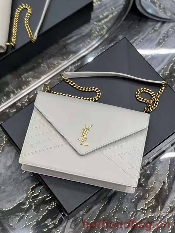 YSL GABY CHAIN BAG IN VINTAGE LAMBSKIN 668864 white YSL GABY CHAIN BAG IN VINTAGE LAMBSKIN 668864 white