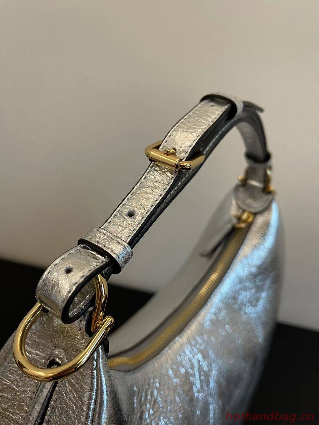 Fendigraphy Small Silver laminated leather bag 8BR798A Fendigraphy Small Silver laminated leather bag 8BR798A