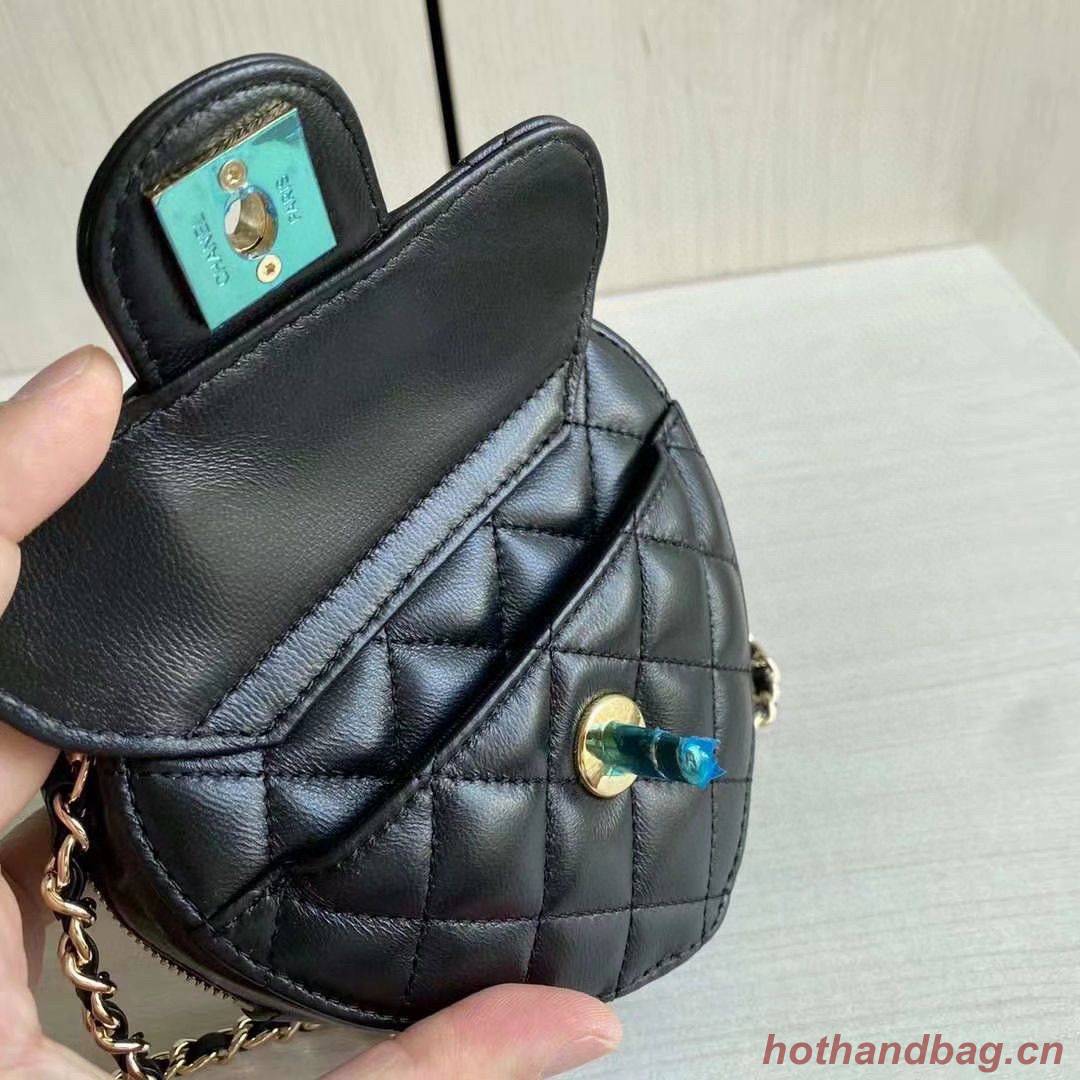 Chanel 2022S Love Heart Original Lambskin Crossbody Chain Mini Bag AS3191 Black Chanel 2022S Love Heart Original Lambskin Crossbody Chain Mini Bag AS3191 Black