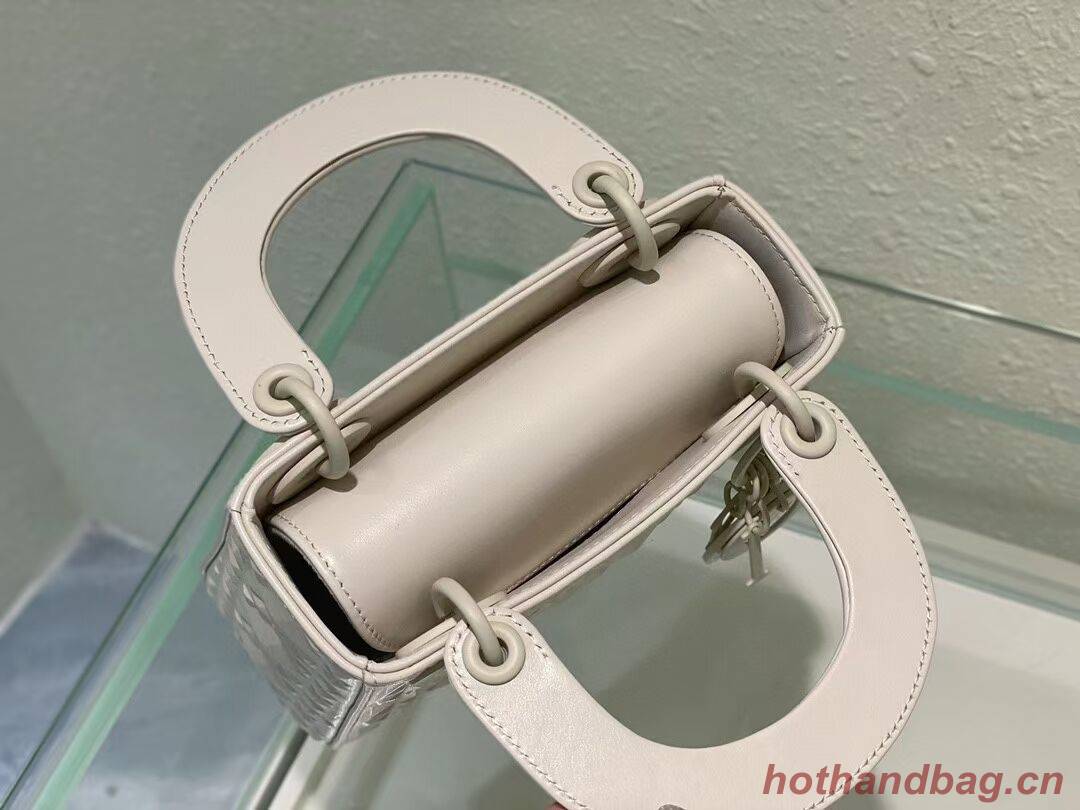 MINI LADY DIOR BAG Cannage Calfskin C2815 white MINI LADY DIOR BAG Cannage Calfskin C2815 white