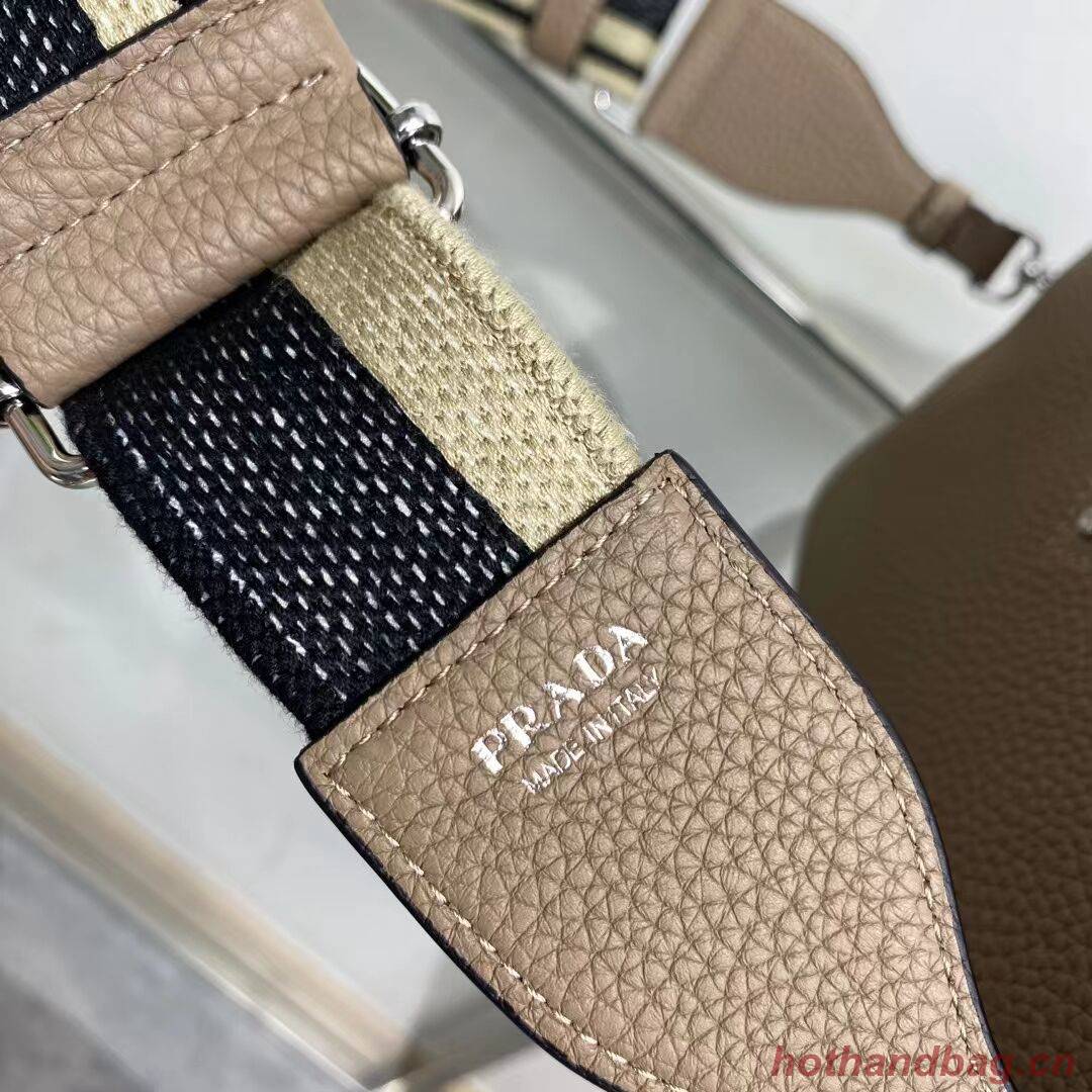 Prada Leather bag with shoulder strap 1BH082 gray Prada Leather bag with shoulder strap 1BH082 gray