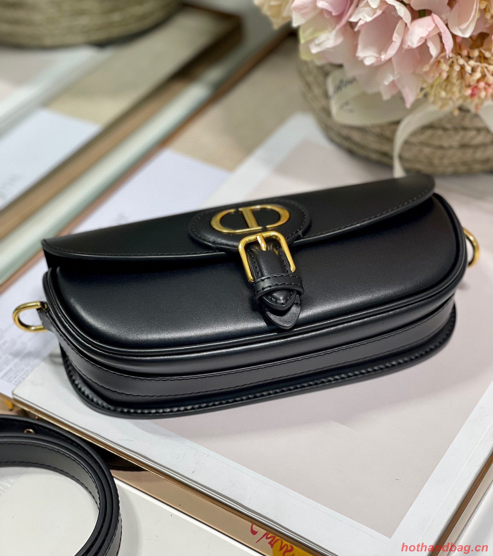 DIOR BOBBY EAST-WEST BAG Box Calfskin M9317S Black DIOR BOBBY EAST-WEST BAG Box Calfskin M9317S Black