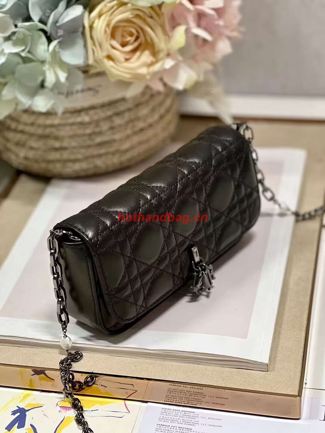 LADY DIOR PHONE POUCH Aesthetic Cannage Lambskin S0977O black LADY DIOR PHONE POUCH Aesthetic Cannage Lambskin S0977O black
