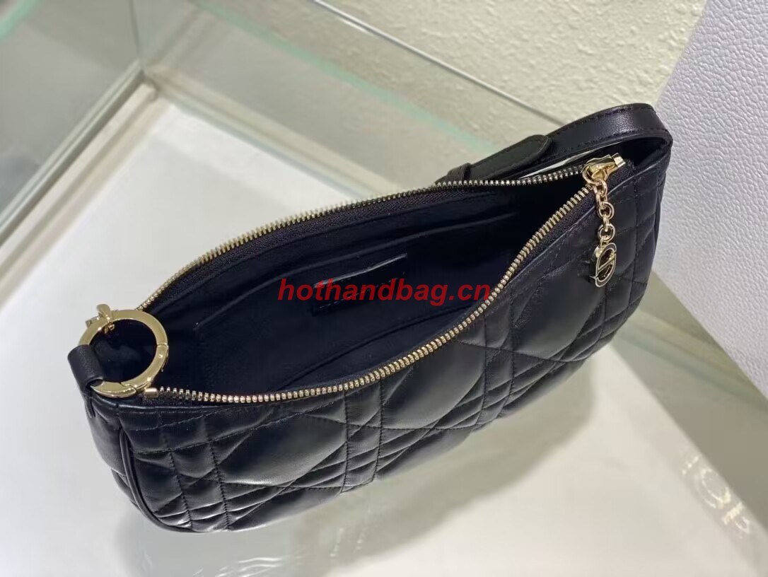 SMALL DIOR CD LOUNGE BAG black Supple Macrocannage Lambskin M2252ONG SMALL DIOR CD LOUNGE BAG black Supple Macrocannage Lambskin M2252ONG