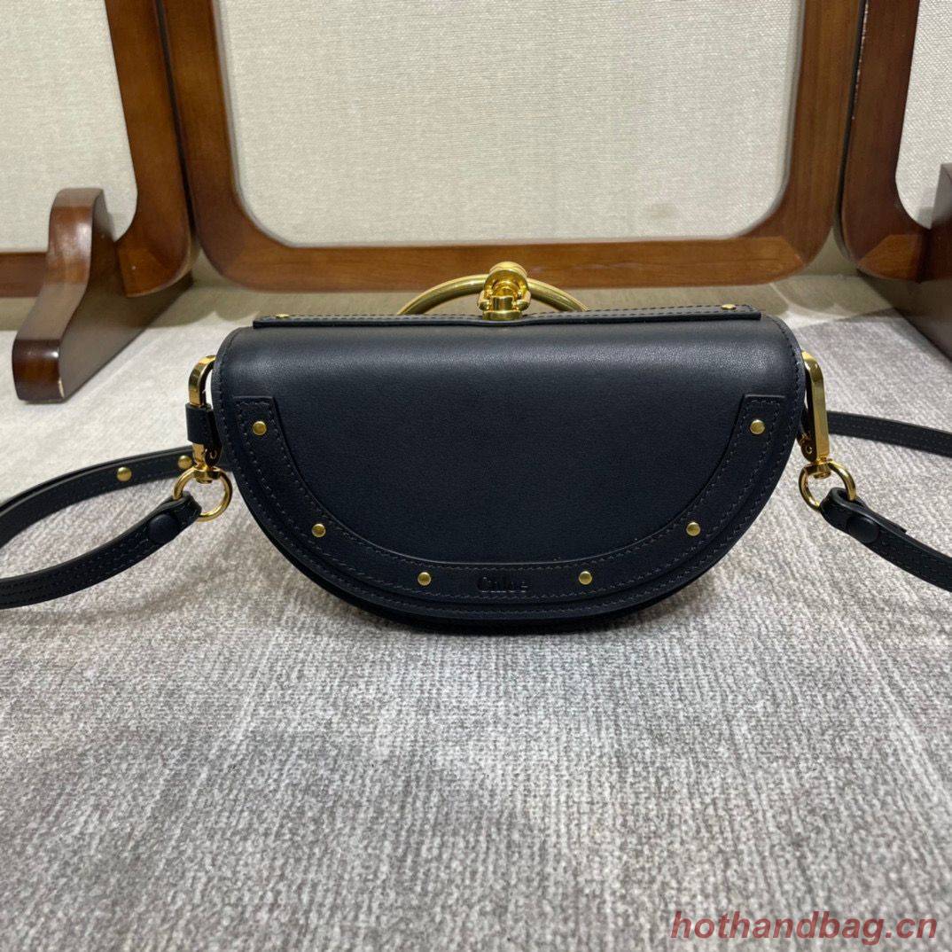 Chloe Nile Bracelet Minaudiere Original Leather 6020 Black Chloe Nile Bracelet Minaudiere Original Leather 6020 Black