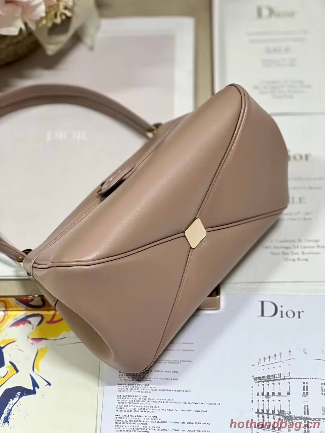 SMALL DIOR KEY BAG Box Calfskin M1844O pink SMALL DIOR KEY BAG Box Calfskin M1844O pink