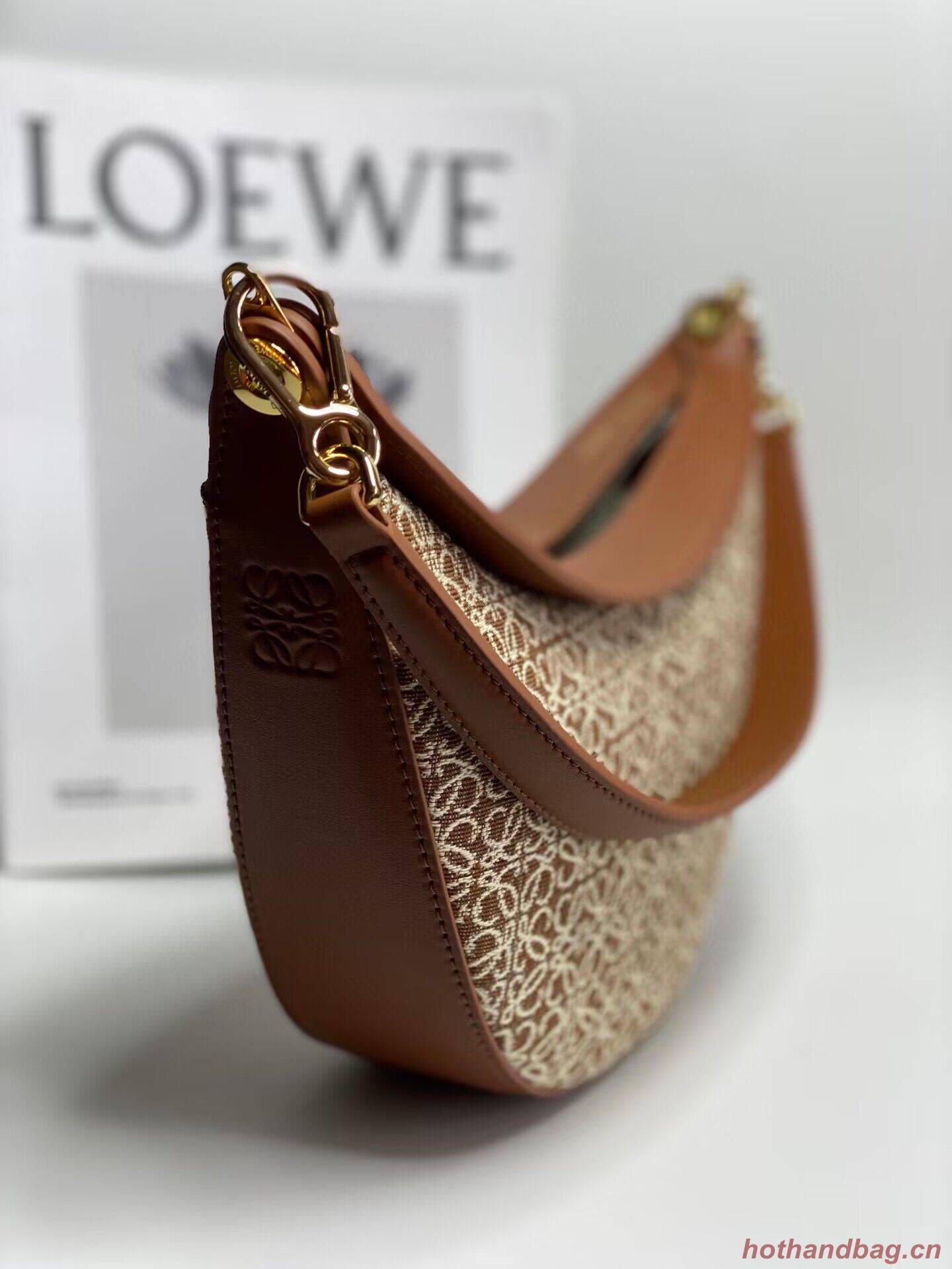 Loewe Original Leather Shoulder Handbag 3073 Brown Embroidery Loewe Original Leather Shoulder Handbag 3073 Brown Embroidery