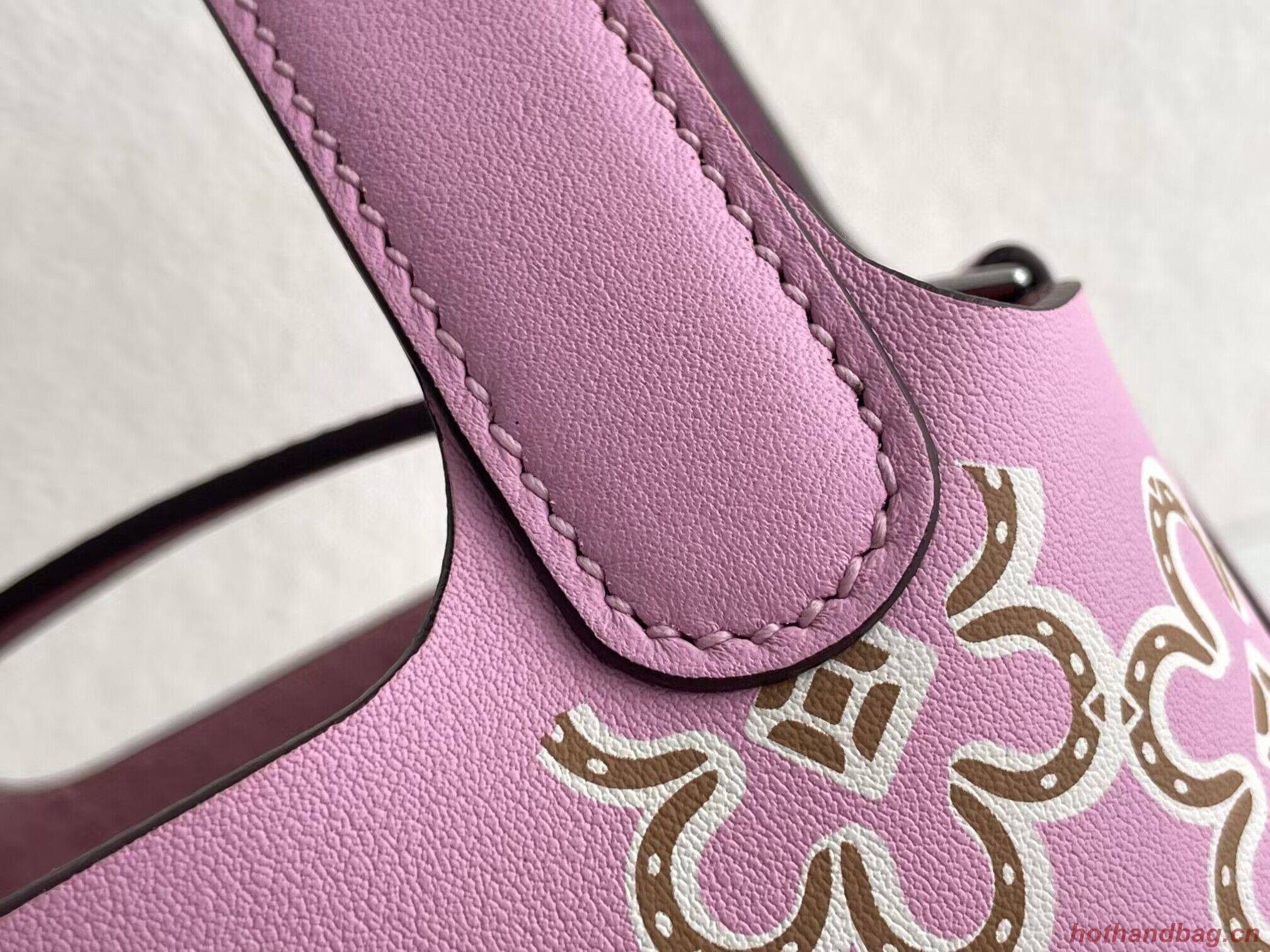 Hermes Mini Picotin 14 Lock Bags Original Swift Leather PL5302 Flower Pink Hermes Mini Picotin 14 Lock Bags Original Swift Leather PL5302 Flower Pink