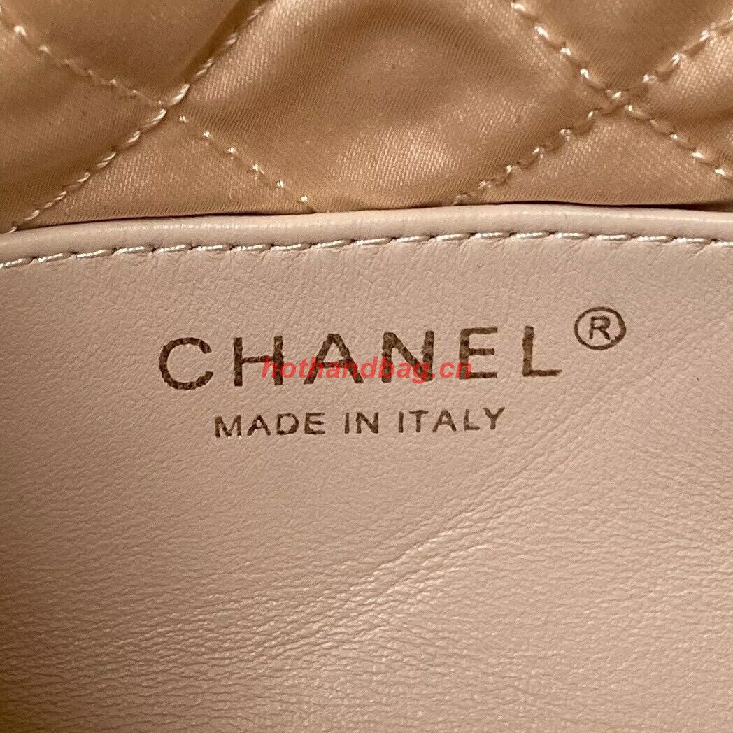CHANEL 22 MINI HANDBAG AS3980 white & Silver Tone CHANEL 22 MINI HANDBAG AS3980 white & Silver Tone