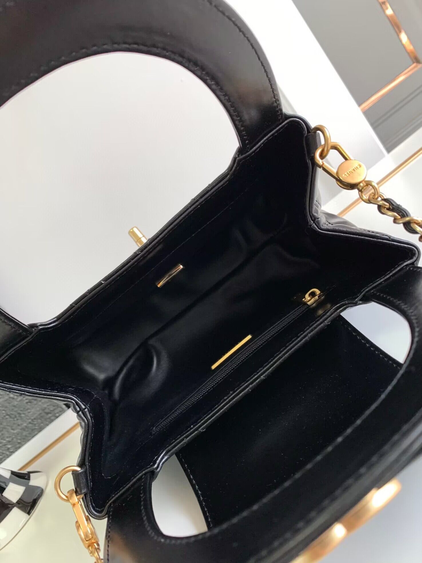 Chanel 23k Vintage Kelly Original Leather Top Handle Bag AS4416 Black Chanel 23k Vintage Kelly Original Leather Top Handle Bag AS4416 Black