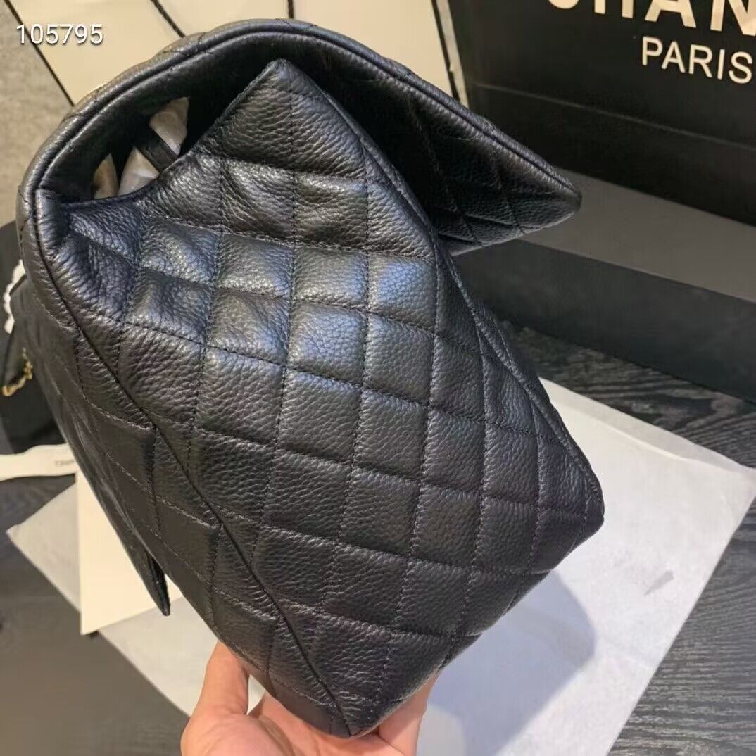 Chanel Large CF Flap Bag Original Leather A91169 Black & Gold Tone Chanel Large CF Flap Bag Original Leather A91169 Black & Gold Tone