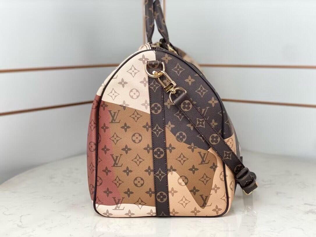Louis Vuitton Keepall Bandouliere 55 Travel Bag M46677 Brown Louis Vuitton Keepall Bandouliere 55 Travel Bag M46677 Brown